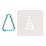 Little Full Lotta Sap Cookie Cutter | Stamp | Stencil #2 Xmas / Winter / NYE Cookie Cutter Lady MINI - 2 Inches (5cm) **BUNDLE** Cutter + Stencil
