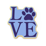 Love Dog Paw Vertical Cookie Cutter | Stamp | Stencil #1