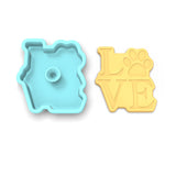 Love Dog Paw Vertical Cookie Cutter | Stamp | Stencil #1