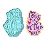 Love is in the Air Cookie Cutter | Stamp | Stencil Wedding / Baby / V Day Cookie Cutter Lady MINI - 2 Inches (5cm) **BUNDLE** Cutter + Stamp