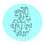 Love is in the Air Cookie Cutter | Stamp | Stencil Wedding / Baby / V Day Cookie Cutter Lady MINI - 2 Inches (5cm) Debosser ONLY