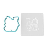 Love Pumpkin Cookie Cutter | Stamp | Stencil #1 Halloween / Fall Cookie Cutter Lady 2 Inch Small Cupcake Cutter Only Yes