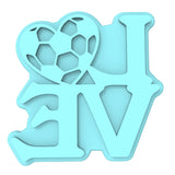 Love Soccer Cookie Cutter | Stamp | Stencil #1 transportation Cookie Cutter Lady MINI - 2 Inches (5cm) Stamp ONLY