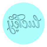 Lucky Cookie Cutter | Stamp | Stencil #2 Wedding / Baby / V Day Cookie Cutter Lady MINI - 2 Inches (5cm) Debosser ONLY