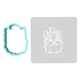 Maltese Cookie Cutter | Stamp | Stencil #1 Animals & Dinosaurs Cookie Cutter Lady MINI - 2 Inches (5cm) **BUNDLE** Cutter + Stencil