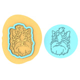 Maltese Dog Cookie Cutter | Stamp | Stencil #1 Animals & Dinosaurs Cookie Cutter Lady MINI - 2 Inches (5cm) **BUNDLE** Cutter + Debosser