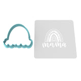 Mama Rainbow Cookie Cutter | Stamp | Stencil Cookie Cutters Cookie Cutter Lady 2 Inch Small Cupcake Cutter Only Yes