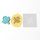 Maple Leaf Cookie Cutter | Stamp | Stencil #1 Halloween / Fall Cookie Cutter Lady 3 Inch Cupcake/Small Cookie Cutter + Stamp Yes