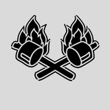 Marshmallow Sticks with Fire Cookie Cutter | Stamp | Stencil #1