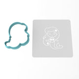 Mermaid Cookie Cutter | Stamp | Stencil #1