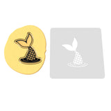 Mermaid Tail Splash Cookie Cutter | Stamp | Stencil #1 Cookie Cutters Cookie Cutter Lady 2 Inch Small Cupcake Stamp Only Yes