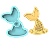 Mermaid Tail Splash Cookie Cutter | Stamp | Stencil #1 Cookie Cutters Cookie Cutter Lady