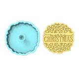 Merry Christmas Round Lights Cookie Cutter | Stamp | Stencil #1