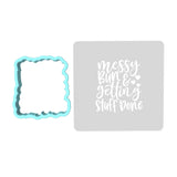 Messy Bun and Getting Stuff Done Cookie Cutter | Stamp | Stencil Animals & Dinosaurs Cookie Cutter Lady MINI - 2 Inches (5cm) **BUNDLE** Cutter + Stencil