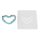Mistletoe Cookie Cutter | Stamp | Stencil #2 Xmas / Winter / NYE Cookie Cutter Lady MINI - 2 Inches (5cm) **BUNDLE** Cutter + Stencil