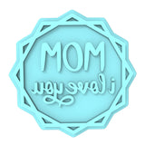 Mom I Love You Cookie Cutter | Stamp | Stencil Animals & Dinosaurs Cookie Cutter Lady MINI - 2 Inches (5cm) Stamp ONLY