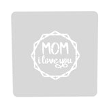 Mom I Love You Cookie Cutter | Stamp | Stencil Animals & Dinosaurs Cookie Cutter Lady MINI - 2 Inches (5cm) Stencil ONLY