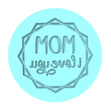 Mom I Love You Cookie Cutter | Stamp | Stencil Animals & Dinosaurs Cookie Cutter Lady MINI - 2 Inches (5cm) Debosser ONLY