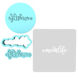Mom Life Cookie Cutter | Stamp | Stencil Animals & Dinosaurs Cookie Cutter Lady MINI - 2 Inches (5cm) **FULL SET BUNDLE** Cutter + Stamp + Stencil + Debosser **BEST DEAL**