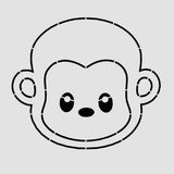 Monkey Head Cookie Cutter | Stamp | Stencil #1