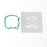 More Coffee Cookie Cutter | Stamp | Stencil #1