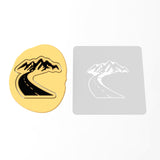 Mountain Road Cookie Cutter | Stamp | Stencil #1
