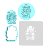 Nacho Average Dad Cookie Cutter | Stamp | Stencil #1 Cookie Cutter Lady MINI - 2 Inches (5cm) **FULL SET BUNDLE** Cutter + Stamp + Stencil + Debosser **BEST DEAL**
