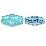 North Pole Cookie Cutter | Stamp | Stencil #1 Xmas / Winter / NYE Cookie Cutter Lady 2 Inch Small Cupcake Cutter + Stamp No