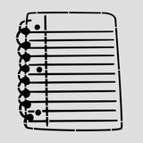 Notepad Cookie Cutter | Stamp | Stencil #1