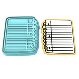 Notepad Cookie Cutter | Stamp | Stencil #1