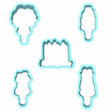 Party Girl Cookie DEBOSSER Set by @CookieArtKC | Choose Cutters, Debossers, & Stencils | Cookie Cutters Cookie Cutter Lady 3" Cupcake/Sm Cookie Cutter Only