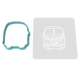 Peace Bus Cookie Cutter  Stamp & Outline #1