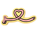 Penis Long Heart Cookie Cutter | Stamp | Stencil #1 Cookie Cutters Cookie Cutter Lady