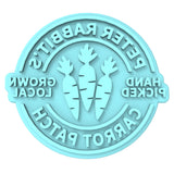 Peter Rabbits Carrot Patch Cookie Cutter | Stamp | Stencil Animals & Dinosaurs Cookie Cutter Lady MINI - 2 Inches (5cm) Stamp ONLY