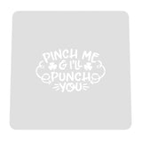 Pinch Me and I'll Punch You Cookie Cutter | Stamp | Stencil #1 Wedding / Baby / V Day Cookie Cutter Lady MINI - 2 Inches (5cm) Stencil ONLY