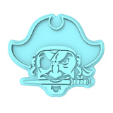 Pirate Head Cookie Cutter | Stamp | Stencil #1 Boys/ Army / Outdoorsman Cookie Cutter Lady MINI - 2 Inches (5cm) Stamp ONLY