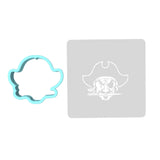 Pirate Head Cookie Cutter | Stamp | Stencil #1 Boys/ Army / Outdoorsman Cookie Cutter Lady MINI - 2 Inches (5cm) **BUNDLE** Cutter + Stencil