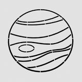 Planet Cookie Cutter | Stamp | Stencil #1