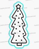 Polka Dot Christmas Tree Cookie Cutter | Stamp | Stencil #2