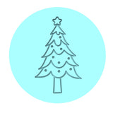 Polka Dot Christmas Tree Cookie Cutter | Stamp | Stencil #3 Xmas / Winter / NYE Cookie Cutter Lady MINI - 2 Inches (5cm) Debosser ONLY