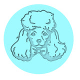Poodle Cookie Cutter | Stamp | Stencil #1 Animals & Dinosaurs Cookie Cutter Lady MINI - 2 Inches (5cm) Debosser ONLY