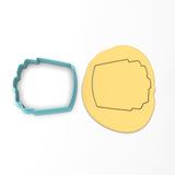Popcorn Cookie Cutter Outline #3 CBD Miscellaneous Cookie Cutter Lady 1 Inch with Dough Pusher Standard Cutter (1x)