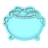 Pot of Gold Cookie Cutter | Stamp | Stencil #2 Wedding / Baby / V Day Cookie Cutter Lady MINI - 2 Inches (5cm) Stamp ONLY