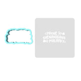 Prone to Shenanigans Cookie Cutter | Stamp | Stencil #1 Wedding / Baby / V Day Cookie Cutter Lady MINI - 2 Inches (5cm) **BUNDLE** Cutter + Stencil