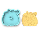 Pumpkin Crazy Face Cookie Cutter | Stamp | Stencil #1