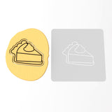 Pumpkin Pie Cookie Cutter | Stamp | Stencil #1 Halloween / Fall Cookie Cutter Lady 3 Inch Cupcake/Small Cookie Stamp Only Yes