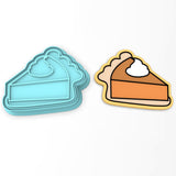 Pumpkin Pie Cookie Cutter | Stamp | Stencil #1 Halloween / Fall Cookie Cutter Lady 2 Inch Small Cupcake Cutter + Stamp No