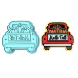Pumpkin Truck Cookie Cutter | Stamp | Stencil #2