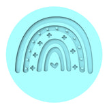 Rainbow Boho Cookie Cutter | Stamp | Stencil #2 Cookie Cutter Lady MINI - 2 Inches (5cm) Debosser ONLY