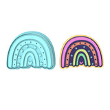 Rainbow Boho Cookie Cutter | Stamp | Stencil #2 Cookie Cutter Lady MINI - 2 Inches (5cm) **BUNDLE** Cutter + Stamp